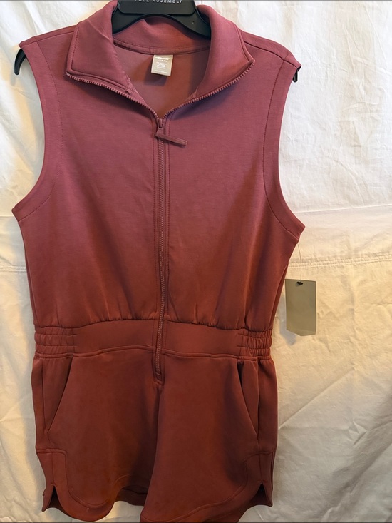 Avia Pants - Avia Mauve Sleeveless Zip-Front Romper